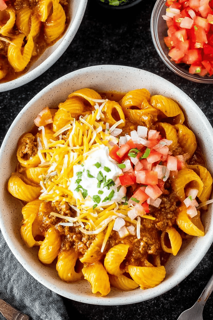 Instant Pot Cheesy Taco Pasta