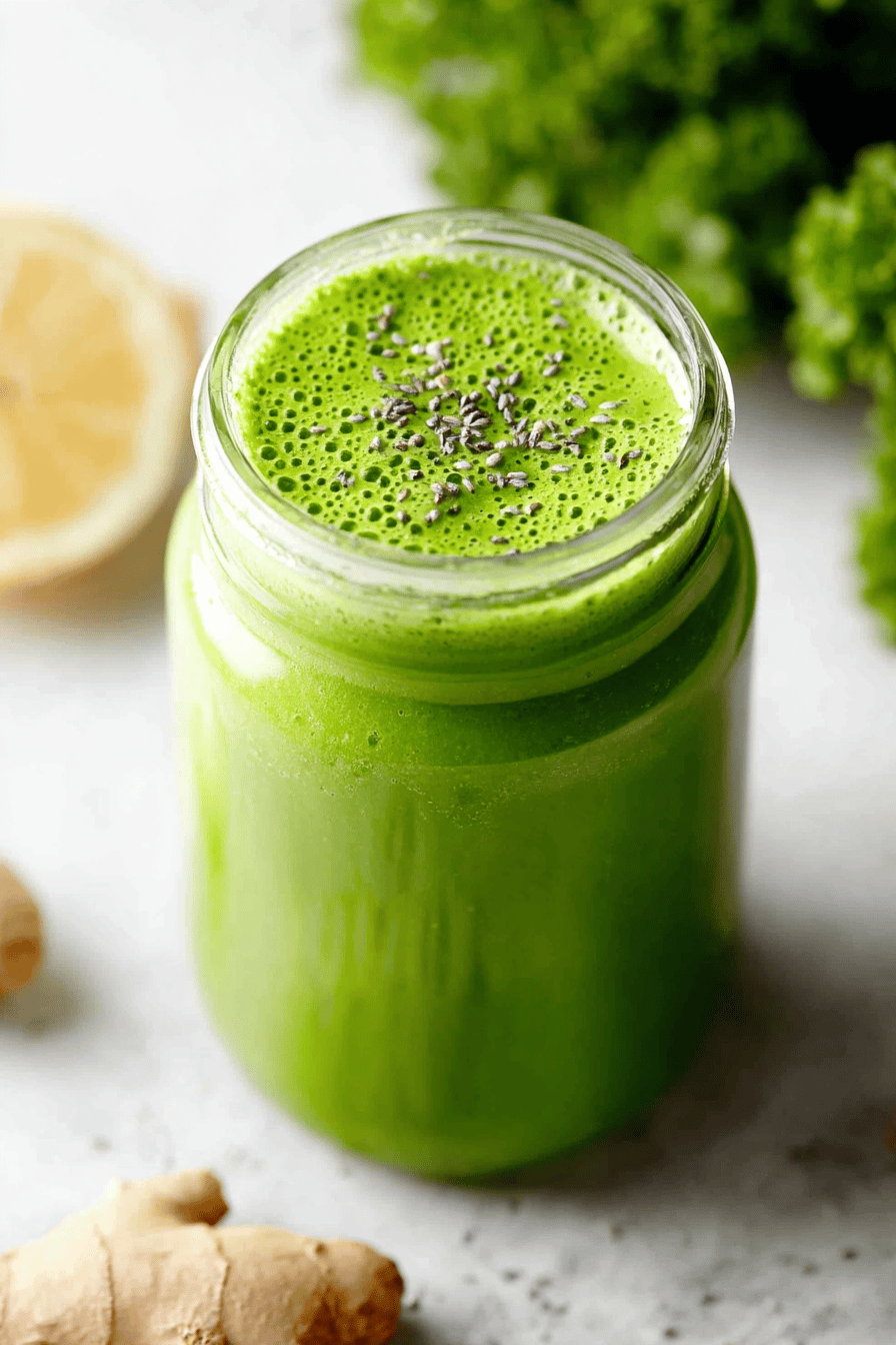 Kale Smoothie: A Healthy and Tasty Recipe ingredients organized and measured on kitchen counter