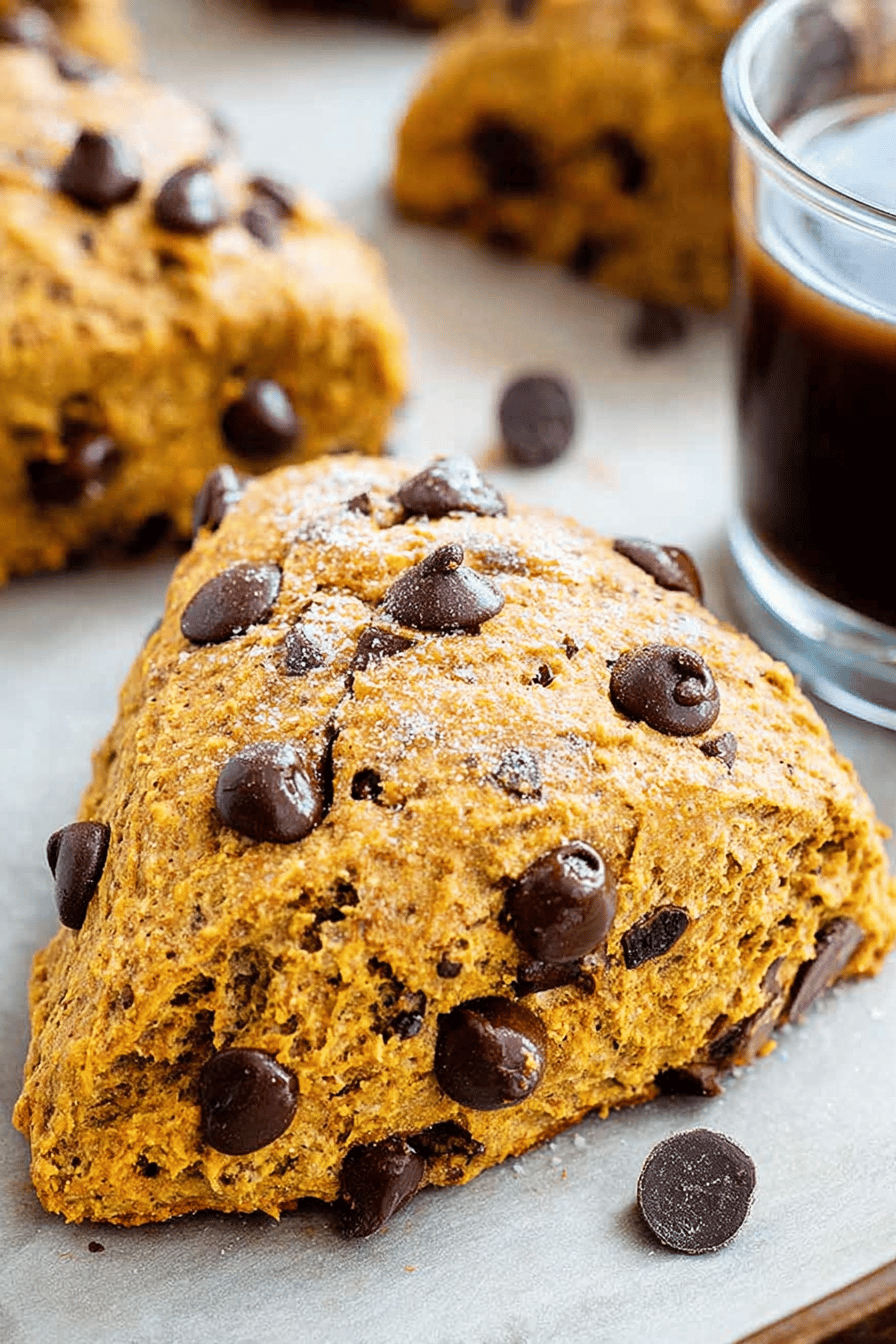 Pumpkin Chocolate Chip Scones Recipe ingredients organized and measured on kitchen counter