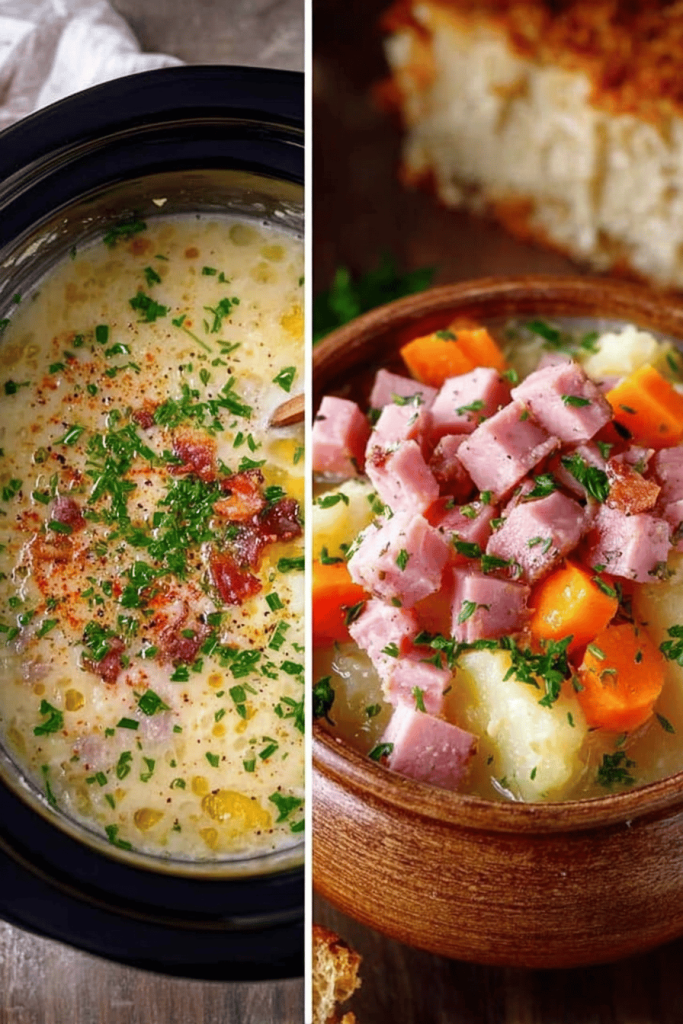 Slow Cooker Ham and Potato Soup Recipe