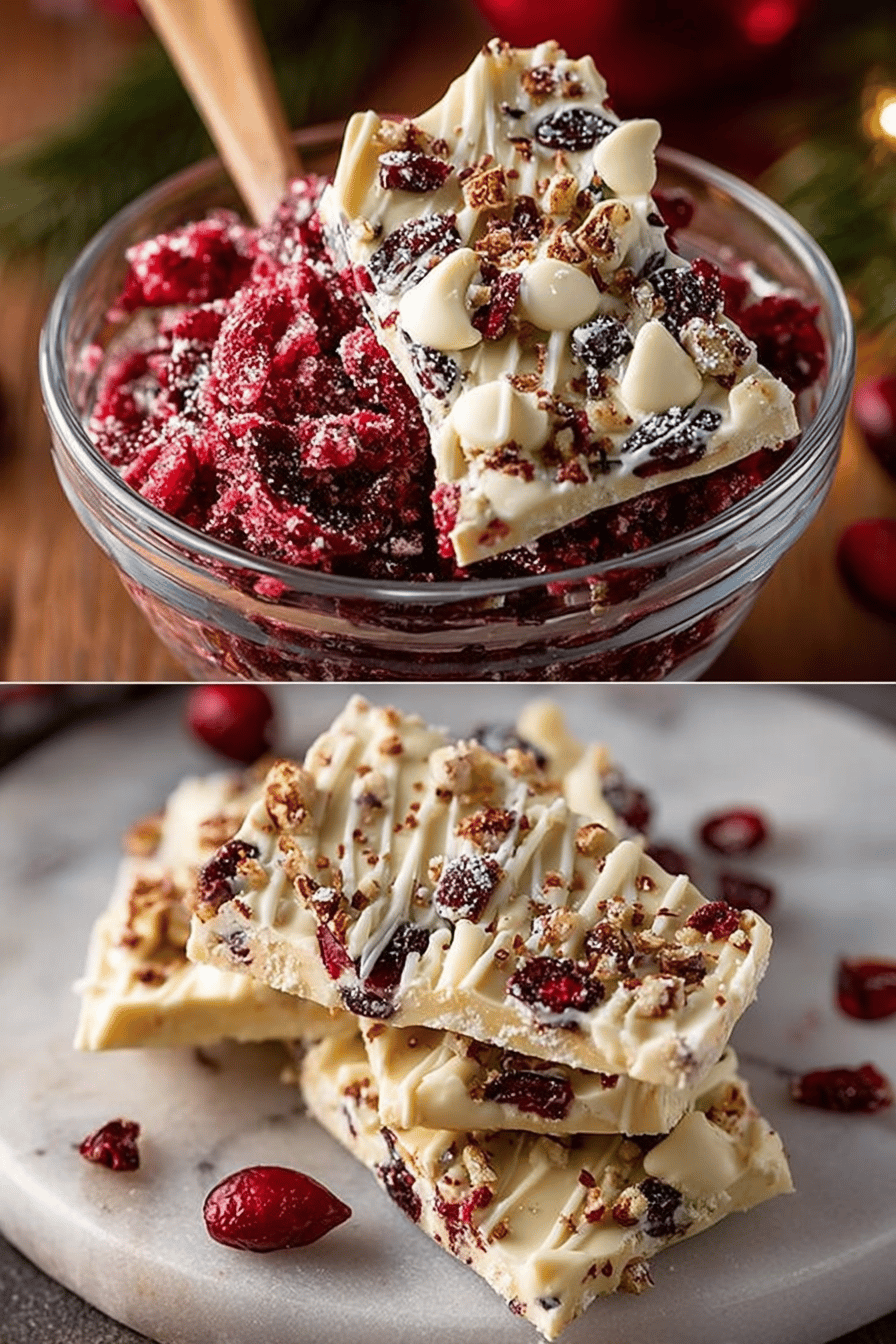 White Chocolate Cranberry Bark Recipe