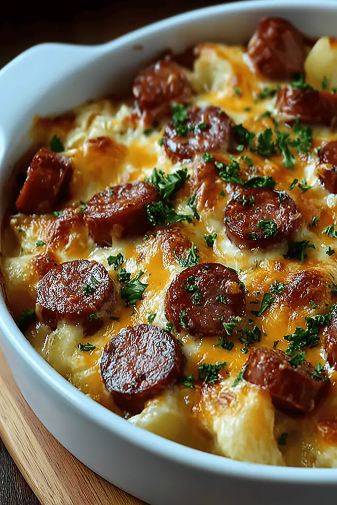 Easy Cheesy Kielbasa Casserole