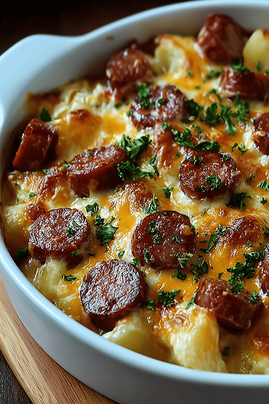 Easy Cheesy Kielbasa Casserole