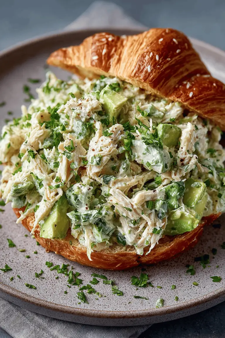 Delish Avocado Chicken Salad Croissant