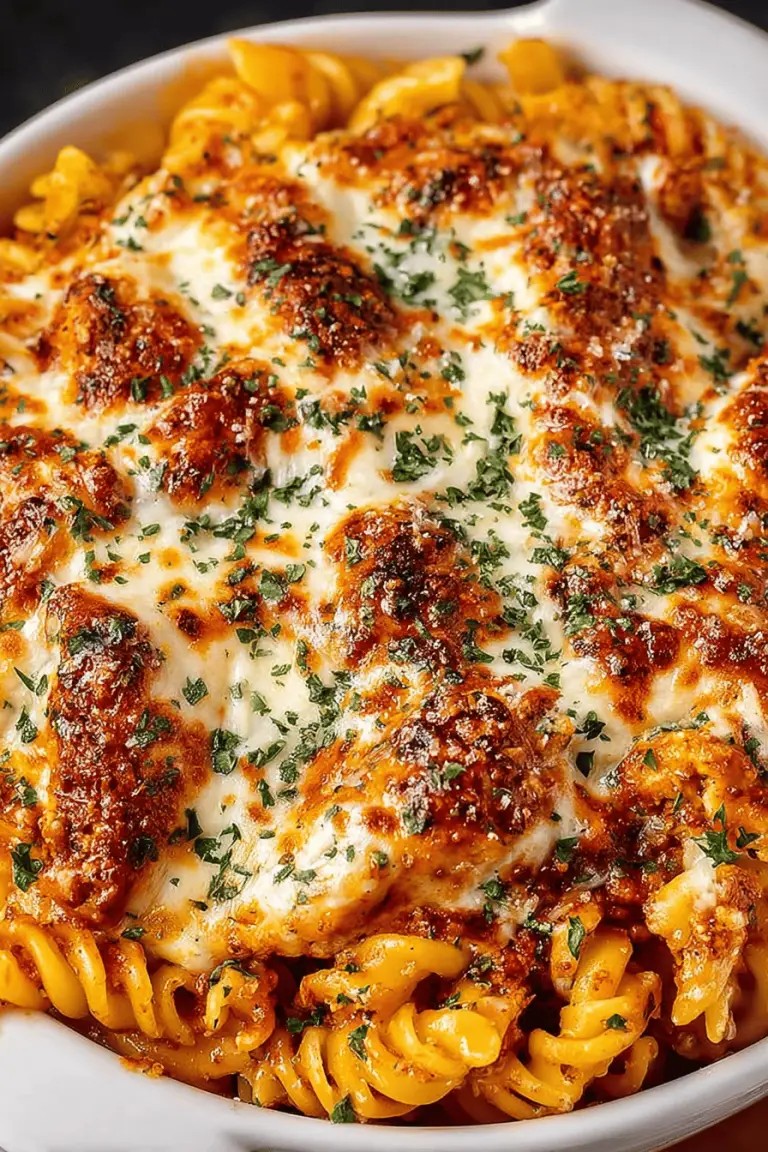 Delish Chicken Parmesan Casserole