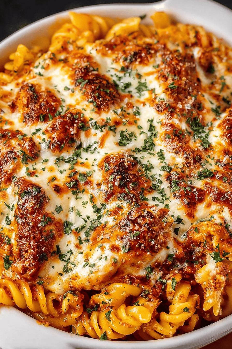 Delish Chicken Parmesan Casserole