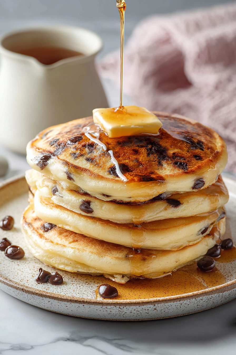 Delish Chocolate Chip Pancakes