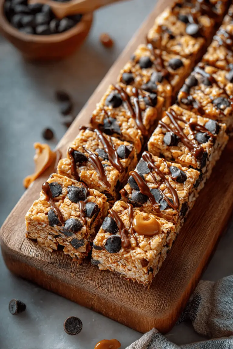 Delish Chocolate Peanut Butter Granola Bars