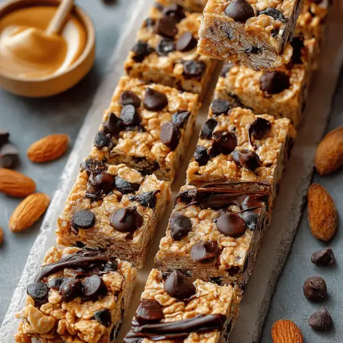 Delish Chocolate Peanut Butter Granola Bars