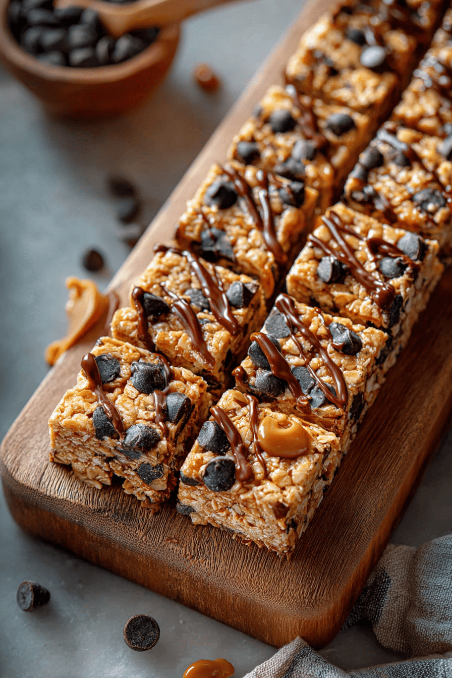 Delish Chocolate Peanut Butter Granola Bars