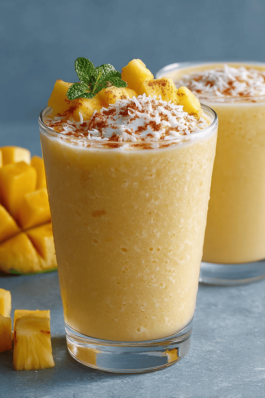 Delish Mango Pineapple Coconut Smoothie