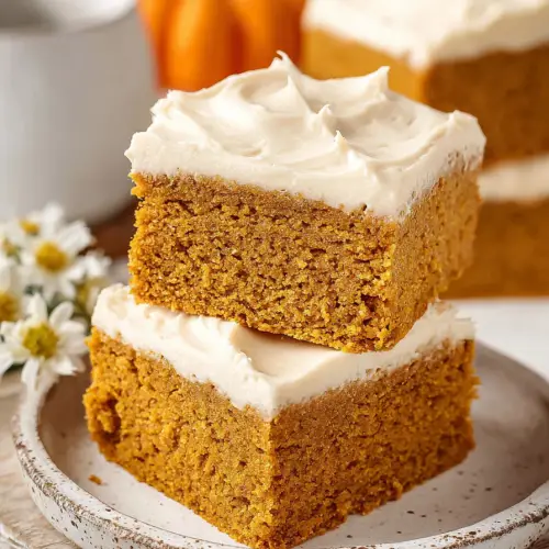 Delish Pumpkin Bars with Cinnamon Frosting