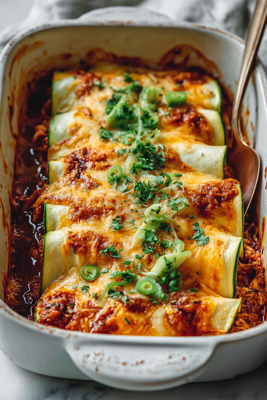 Delish Zucchini Enchiladas
