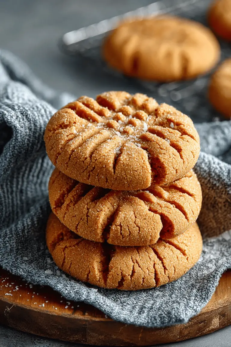 Easy 3-Ingredient Peanut Butter Cookies