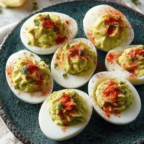 Easy Avocado Deviled Eggs