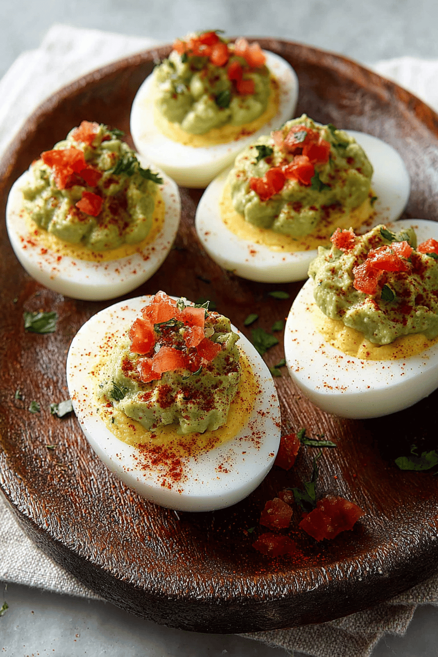 Easy Avocado Deviled Eggs