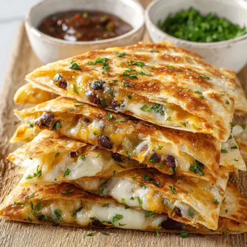 Easy Bean Cheese Wonton Quesadillas