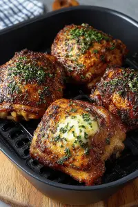 Easy Crispy Air Fryer Chicken Thighs