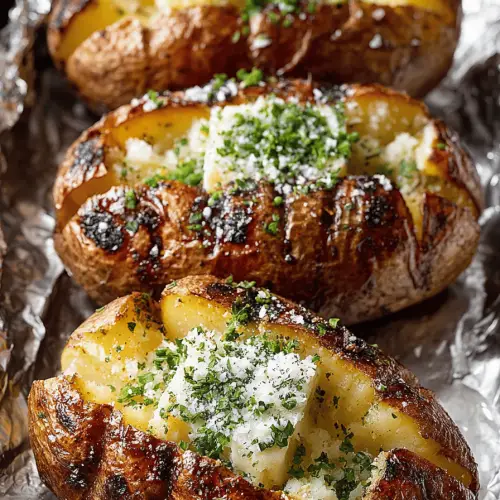 Easy Grilled Baked Potatoes Recipe