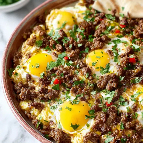 Easy Ground Beef and Eggs Recipe