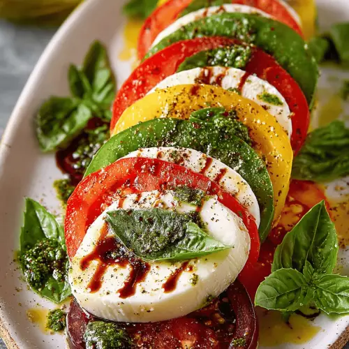 Easy Heirloom Tomato Caprese Salad