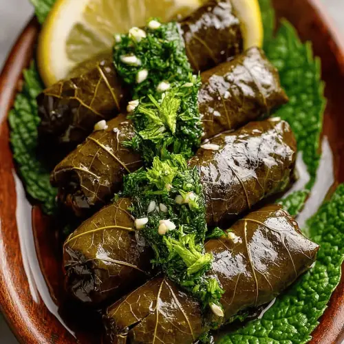 Easy Lebanese Stuffed Grape Leaves Recipe