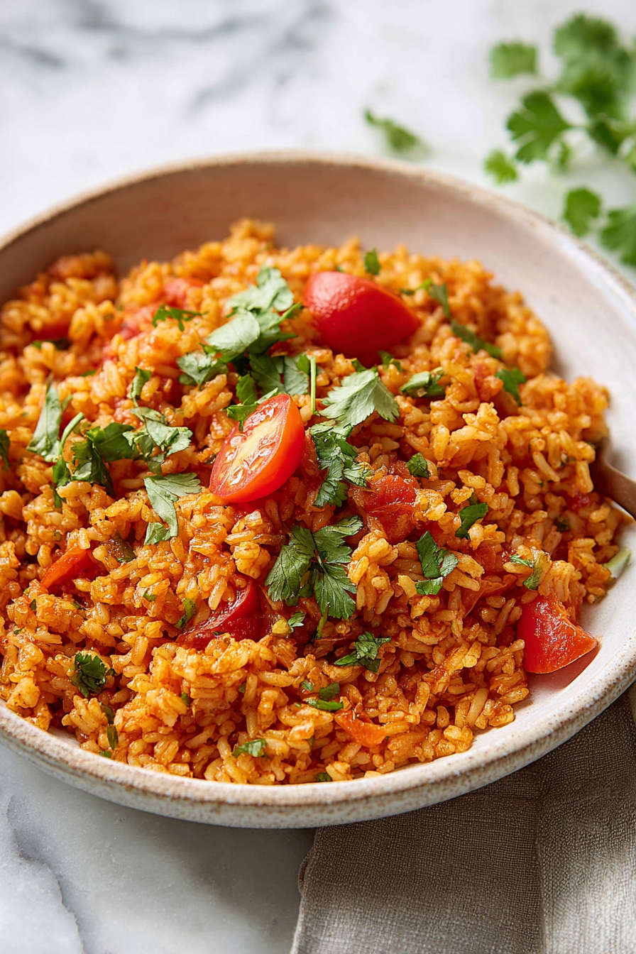 Easy Mediterranean Tomato Brown Rice Pilaf