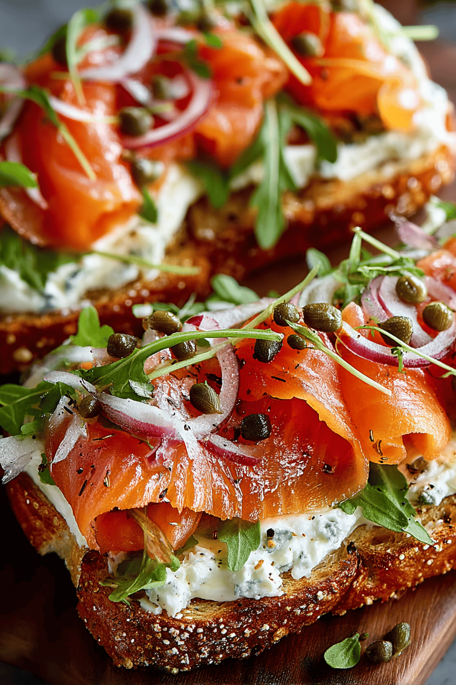 Easy Open Smoked Salmon Sandwich