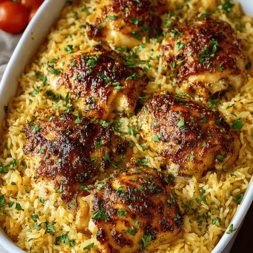 Easy Oven Baked Chicken and Rice