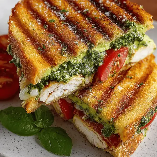 Easy Pesto Chicken Avocado Panini