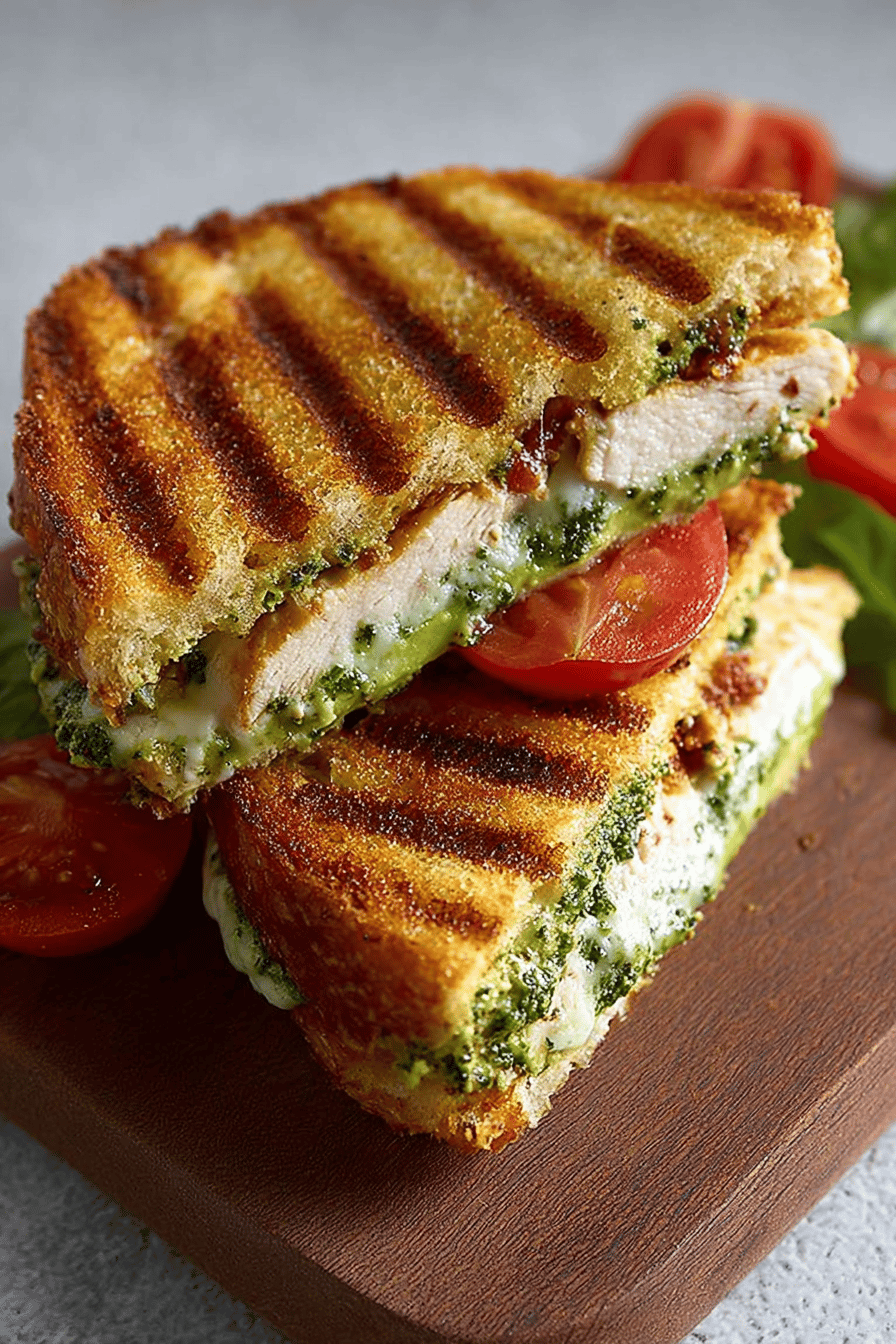 Easy Pesto Chicken Avocado Panini