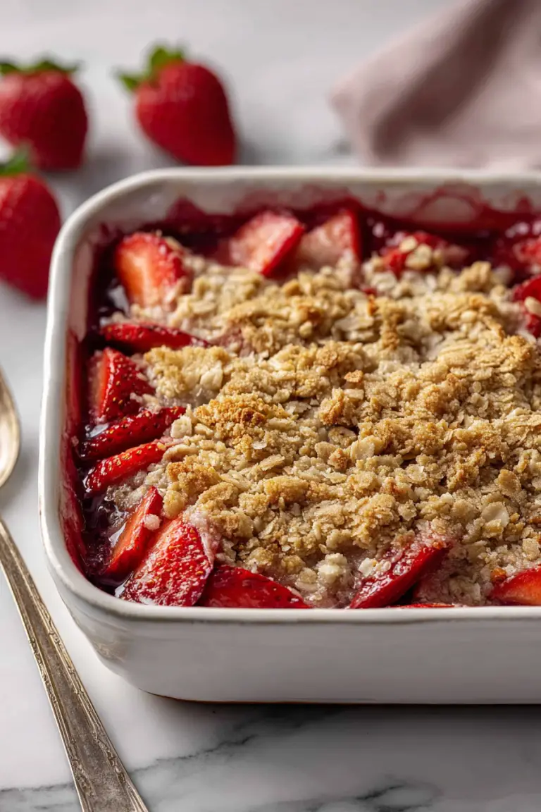 Easy Strawberry Rhubarb Crisp