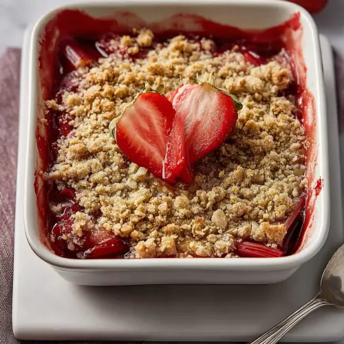 Easy Strawberry Rhubarb Crisp