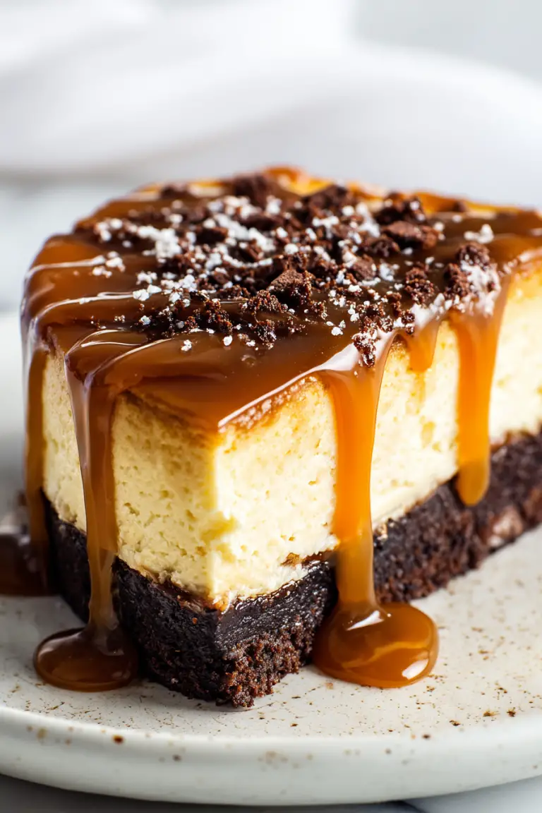 Caramel Brownie Cheesecake Delight