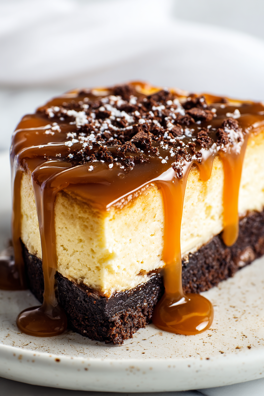 Caramel Brownie Cheesecake Delight