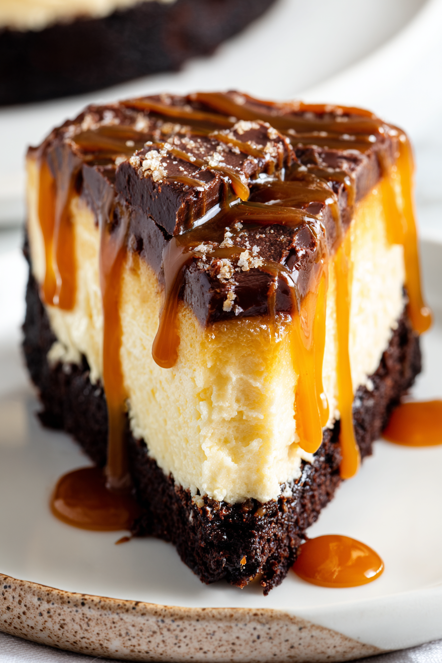 Caramel Brownie Cheesecake Delight
