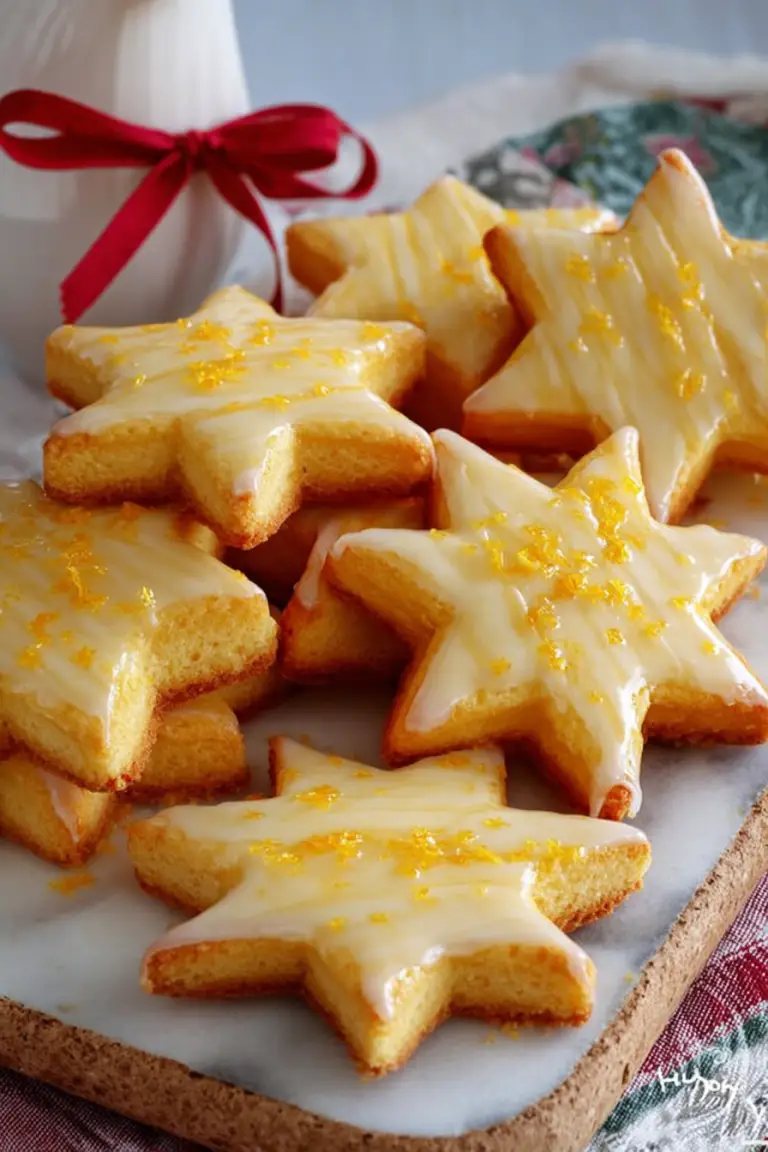 Cornmeal Stars with Orange Glaze