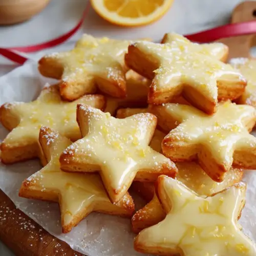 Cornmeal Stars with Orange Glaze