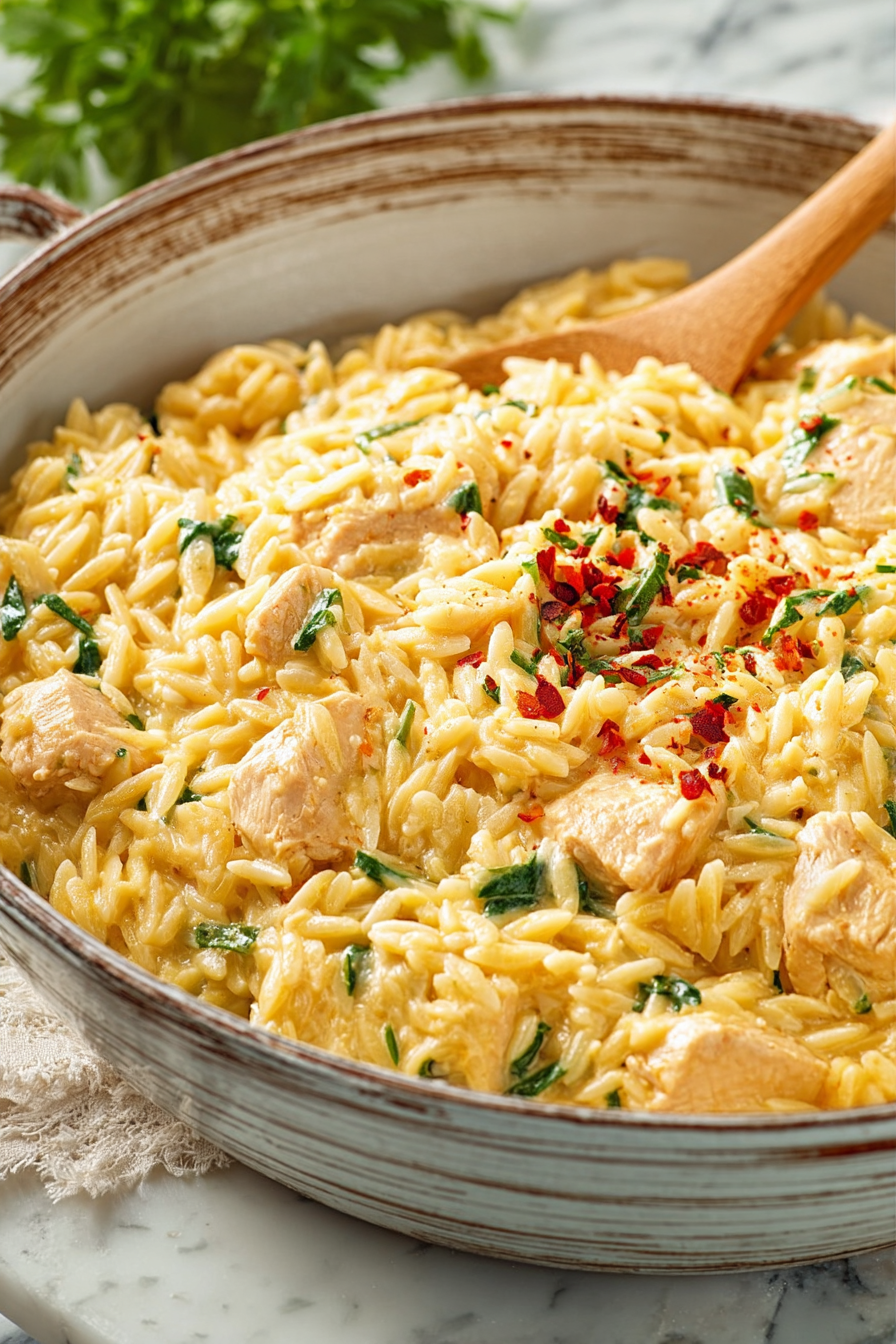 Creamy Chicken Orzo Delight