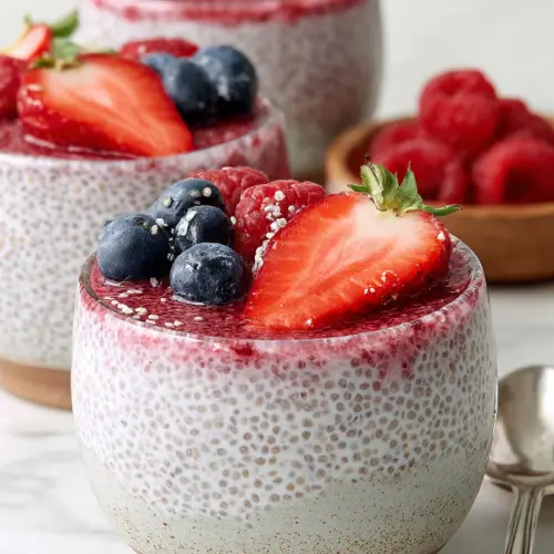 Delish Berry Vanilla Chia Pudding