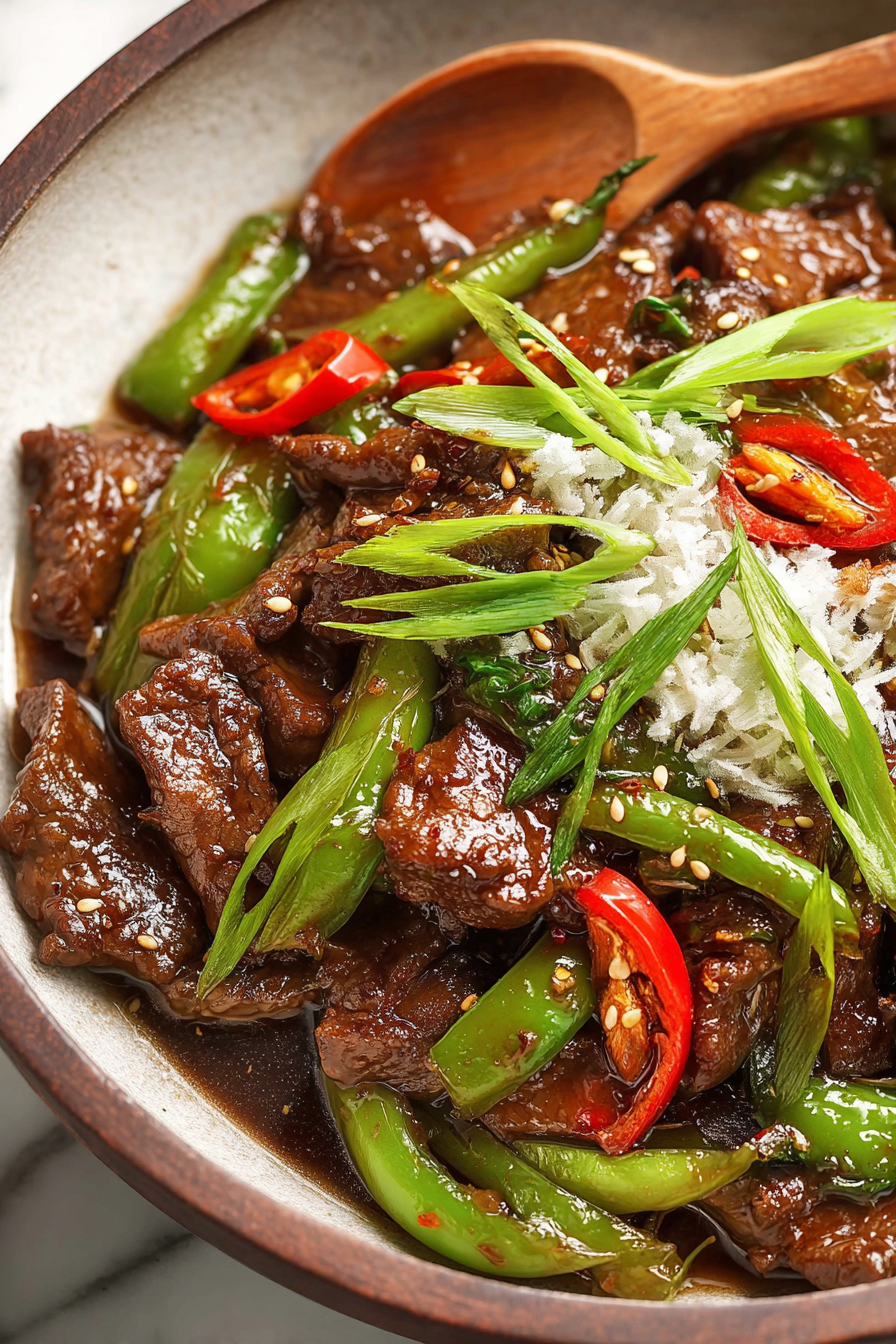 Delish Ginger Black Pepper Beef Stir Fry
