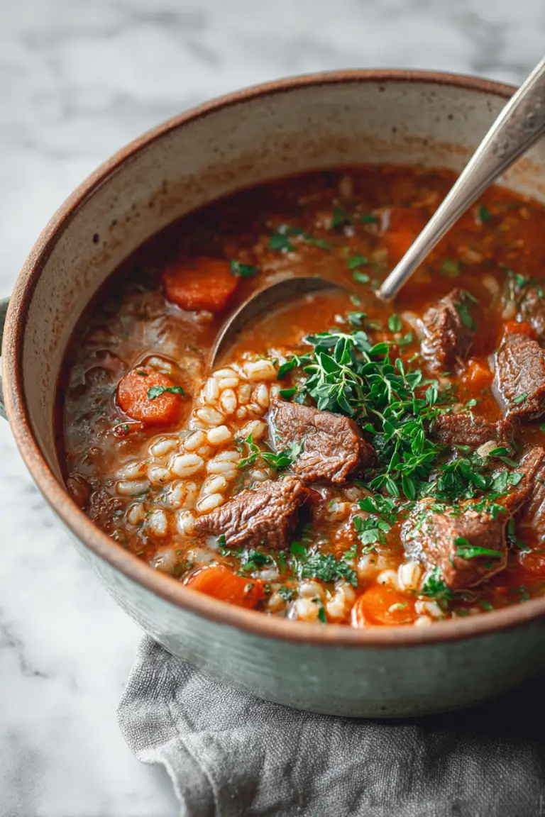 Easy Beef Barley Soup
