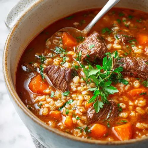 Easy Beef Barley Soup