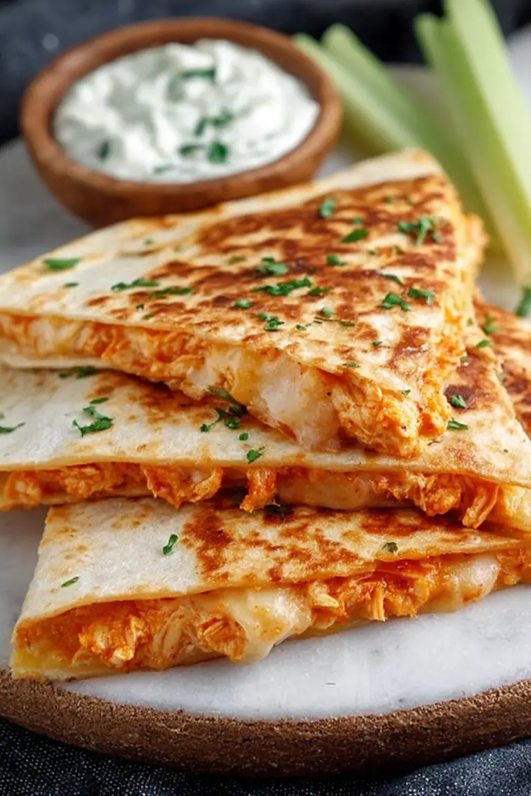 Easy Buffalo Chicken Quesadillas