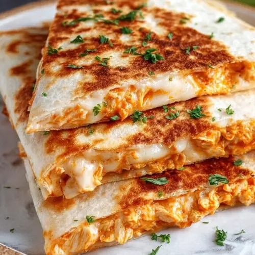 Easy Buffalo Chicken Quesadillas