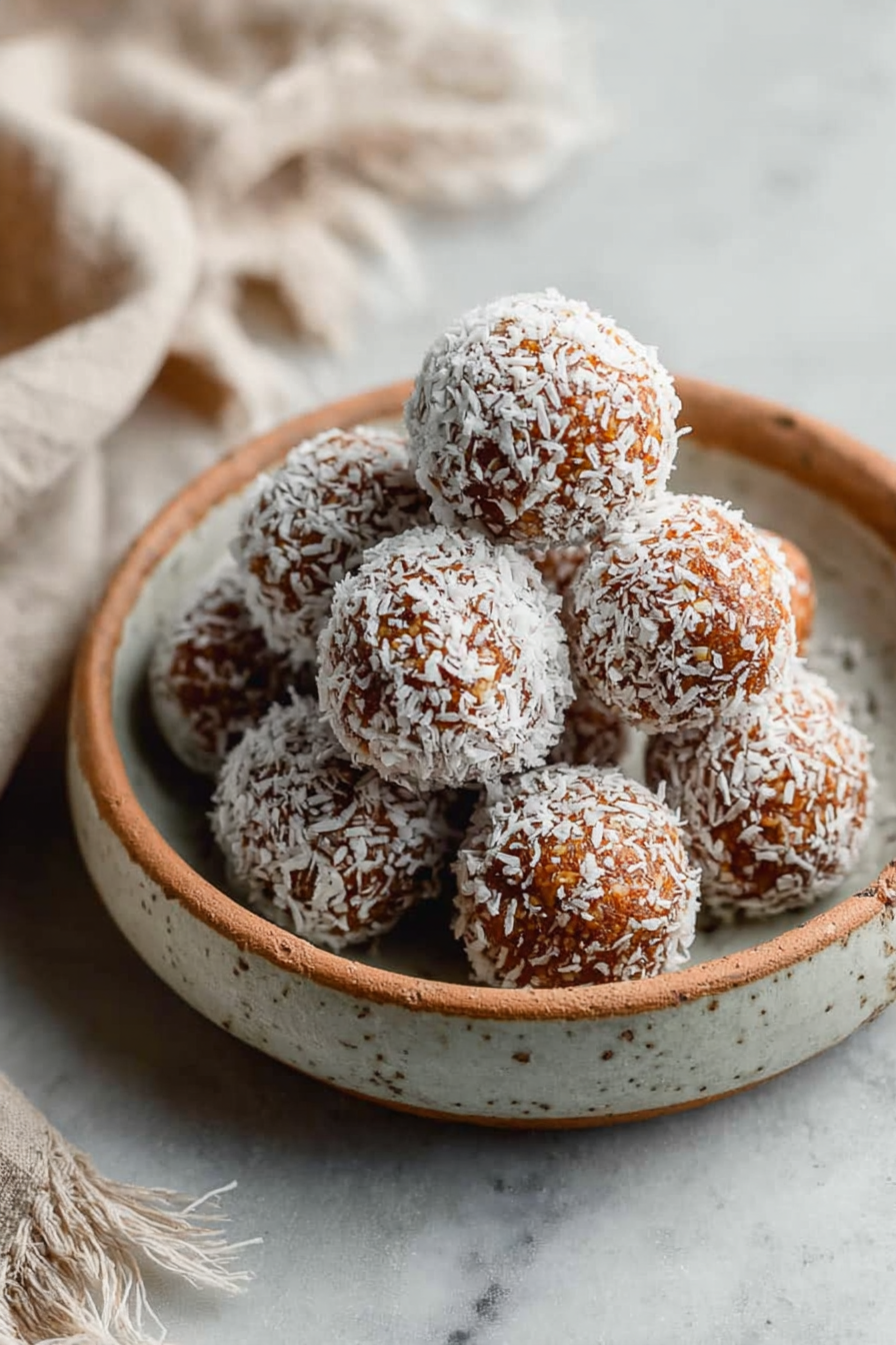 Easy Coconut Date Balls Recipe