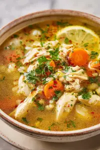 Easy Hearty Chicken and Stars Soup