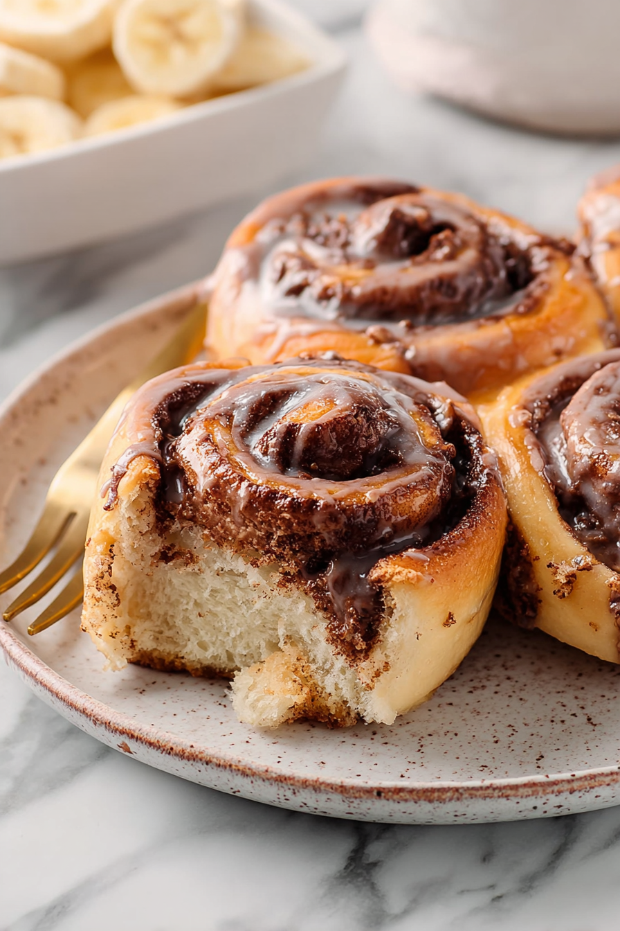 Easy Nutella Banana Cinnamon Rolls