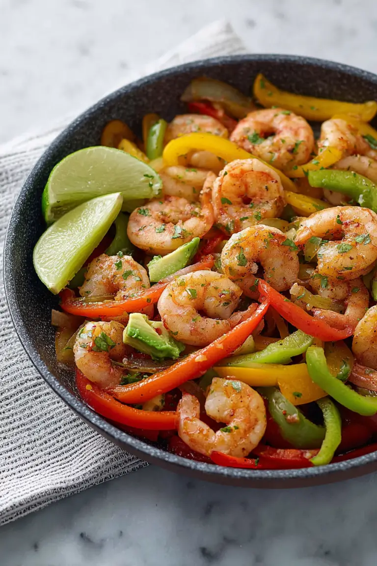 Easy Shrimp Fajitas with Avocado Salsa