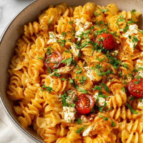 Easy Tomato Cottage Cheese Pasta